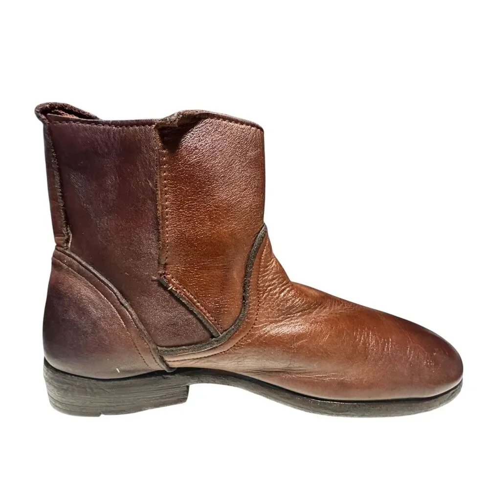 Vintage Shoe Company Brown Leather Ankle Boots‎ Mens 10M Made In USA